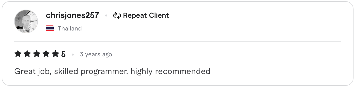 Verified Fiverr review